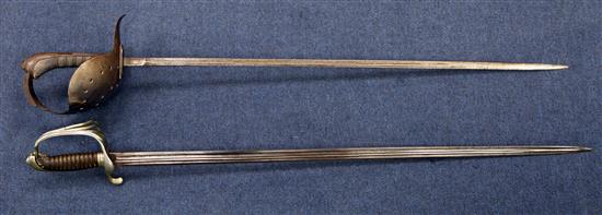 19th Century French cavalry sword & another sword